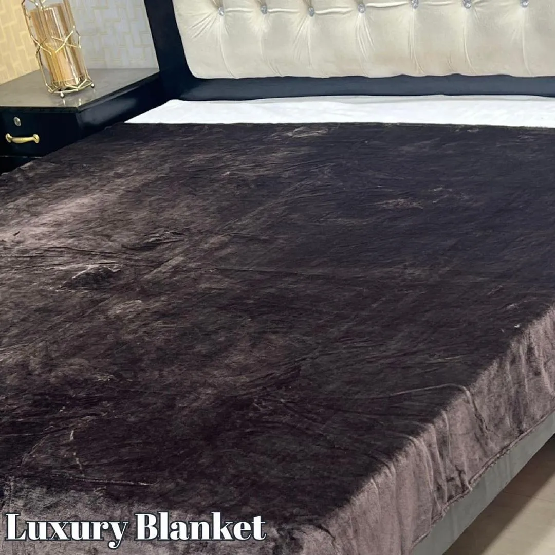 Fleece Plain Double Bed Blanket