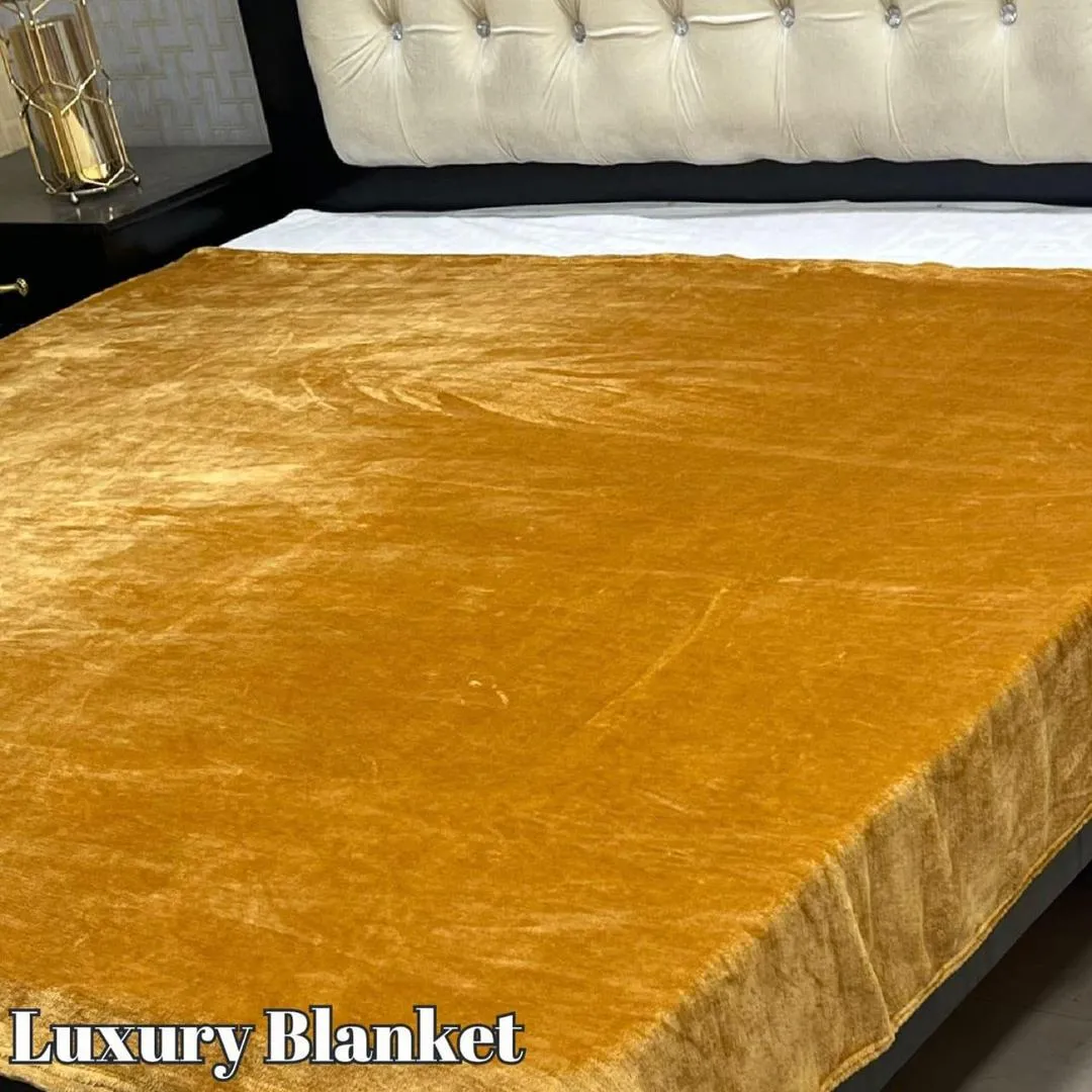 Fleece Plain Double Bed Blanket