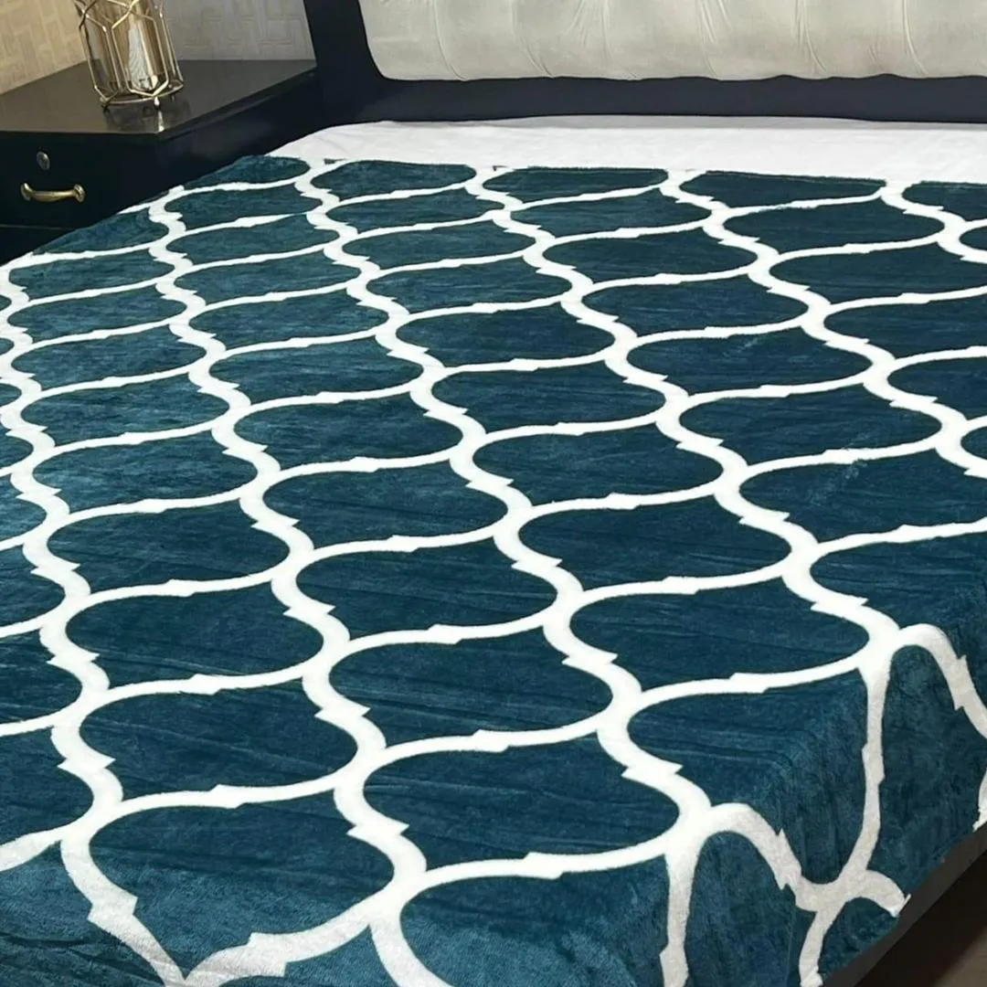 Fleece Printed Double Bed Blanket
