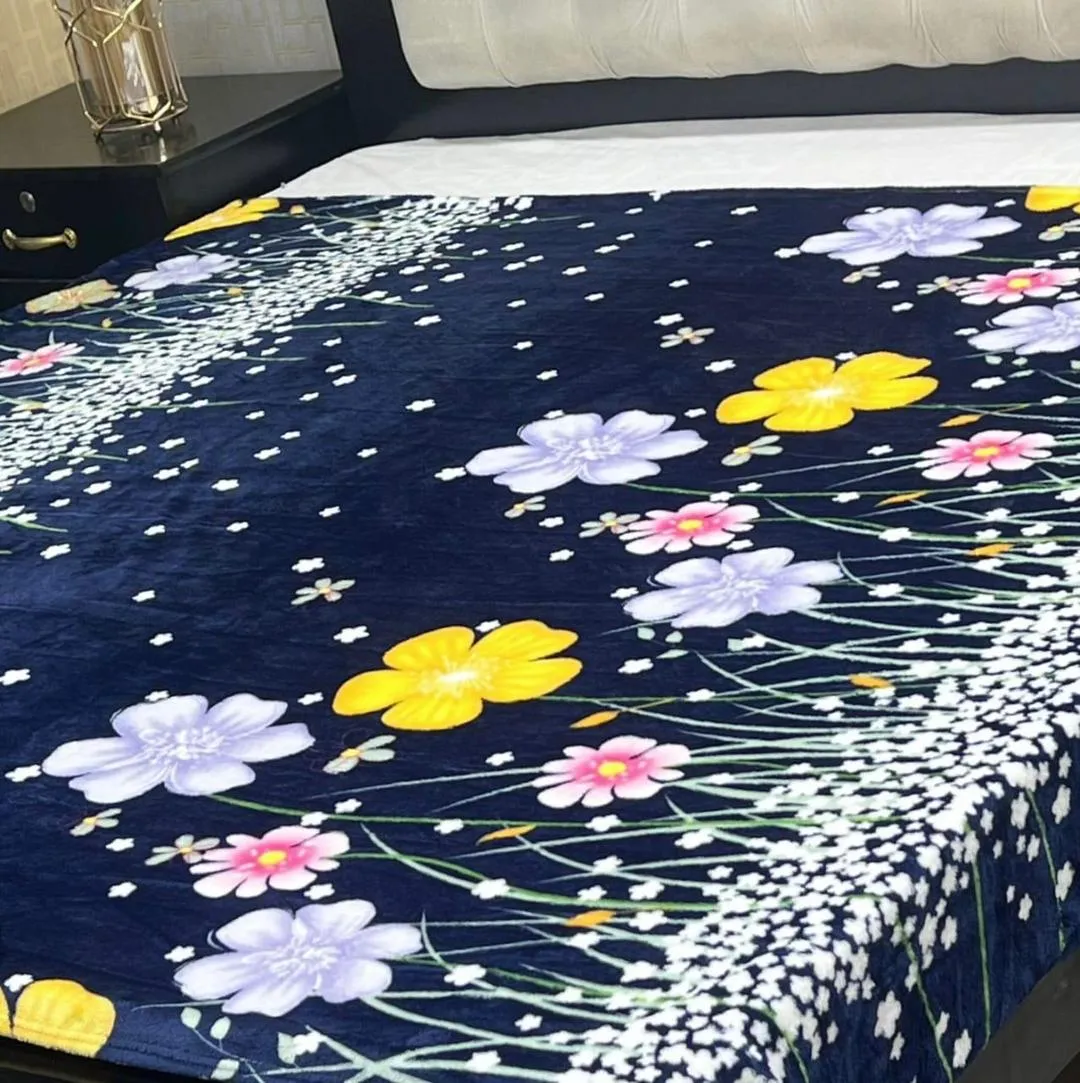 Fleece Printed Double Bed Blanket