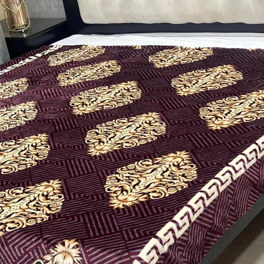 Fleece Printed Double Bed Blanket