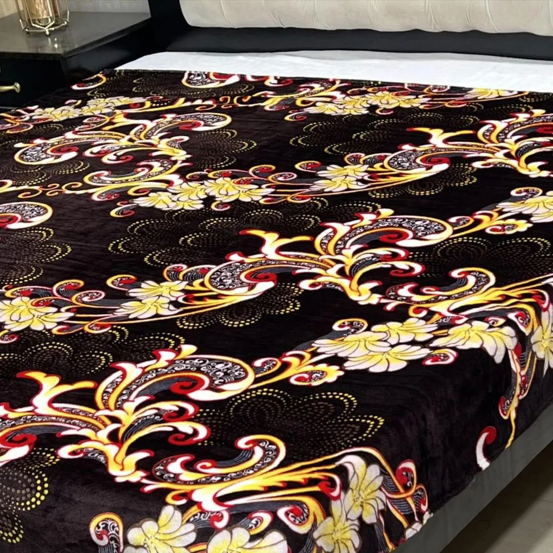 Fleece Printed Double Bed Blanket
