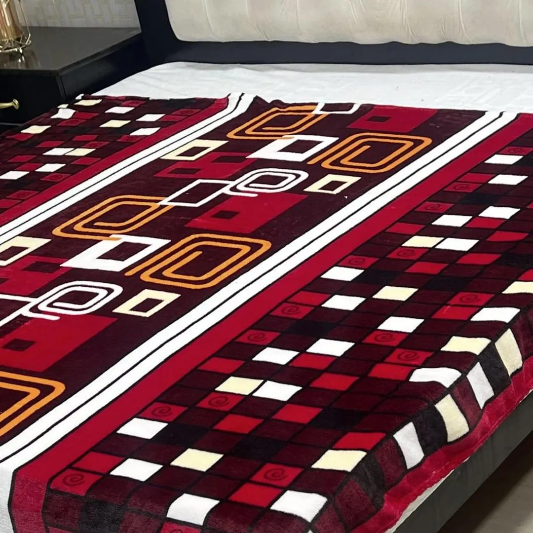 Fleece Printed Double Bed Blanket