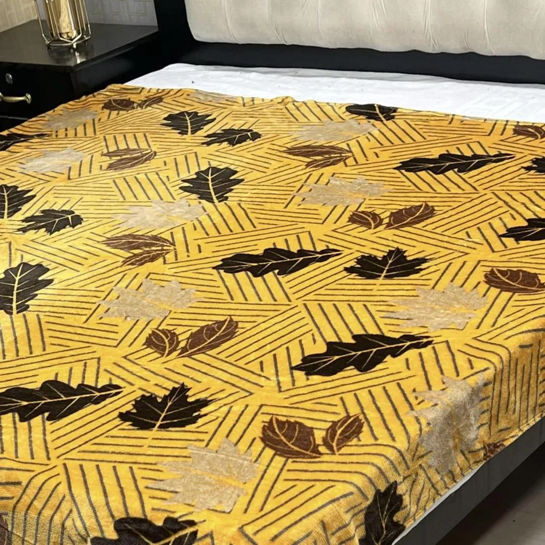 Fleece Printed Double Bed Blanket