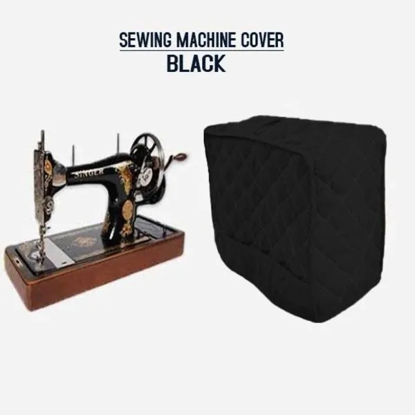 Quilted Terry Cotton 1 Pc Sewing Machine Cover - Stylish Protection in Multiple Colors