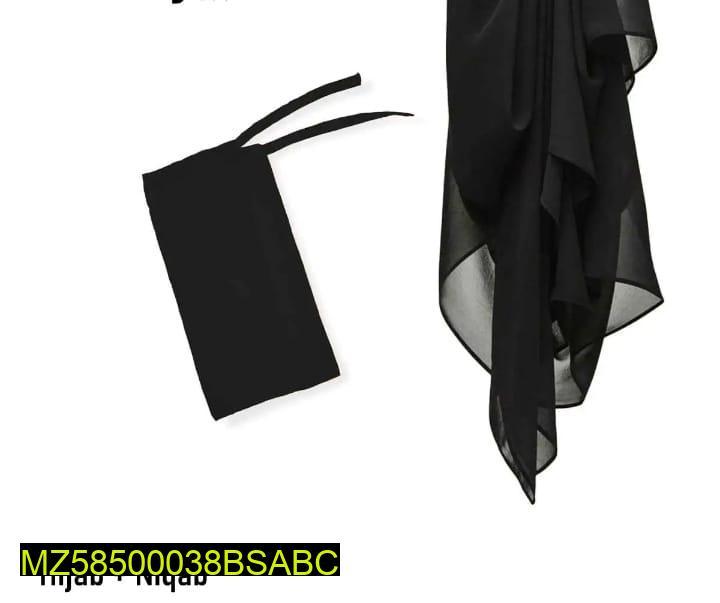 2 Pc Plain Georgette Women's Hijab And Niqab