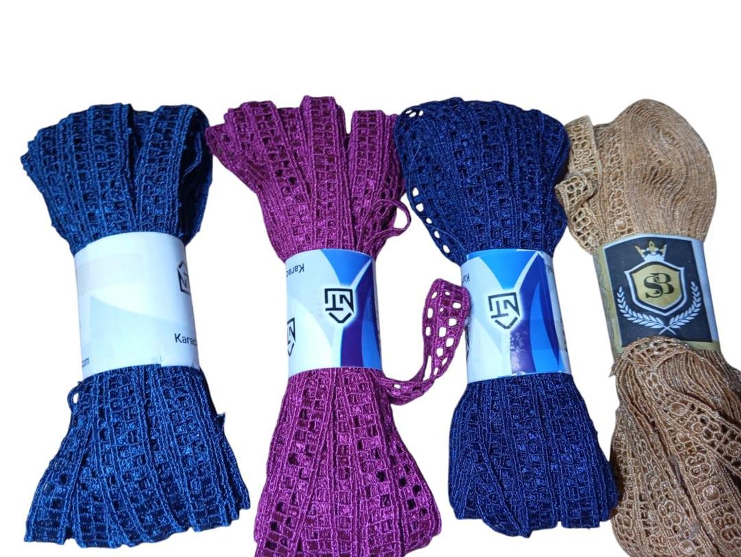 Multicolor Nylon Lace - 1 Pc Chikan Lace for Creative Designs