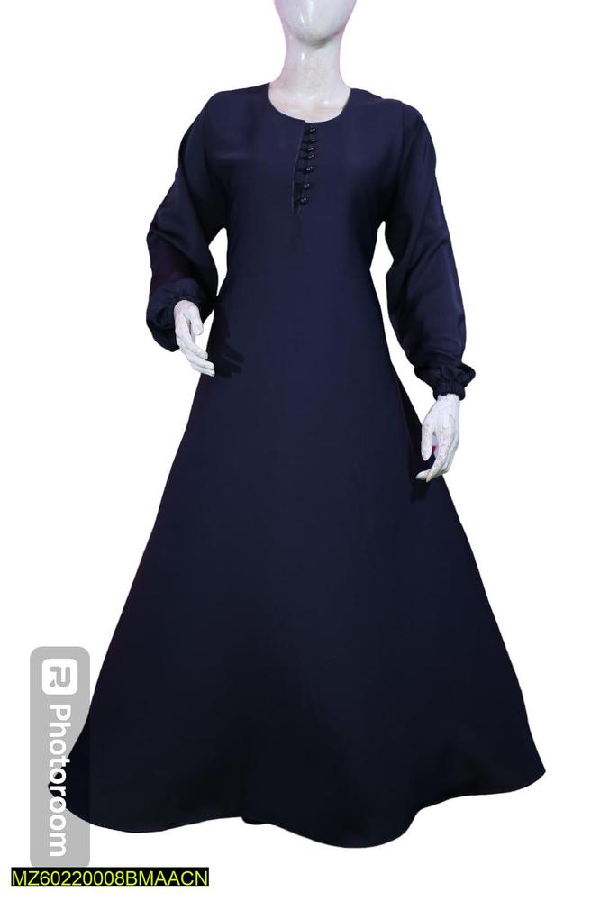 Women's Elegant Nida Plain Abaya 