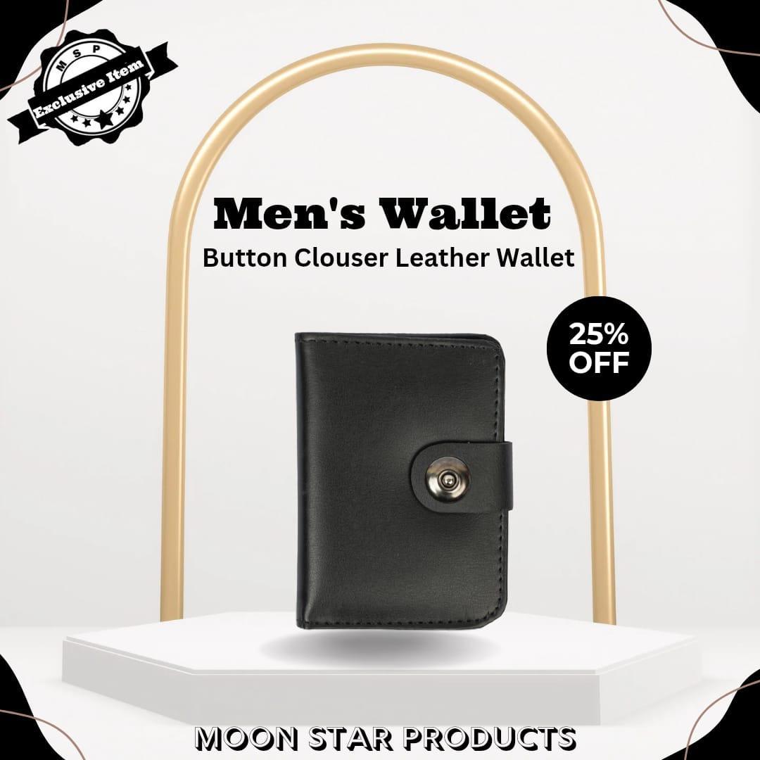 Men's Leather Bi-Fold Wallet - Stylish Multicolor Slim Design - 1 Pc