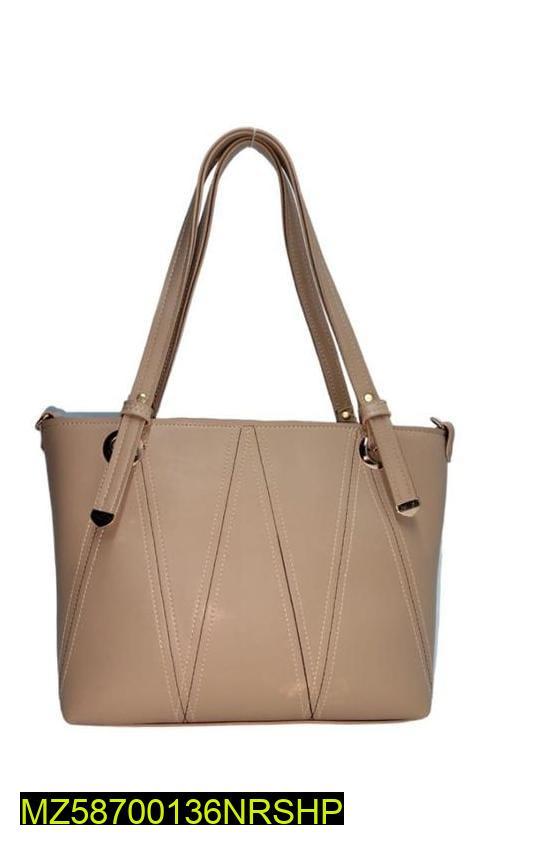 Women's PU Leather Plain Shoulder Bag