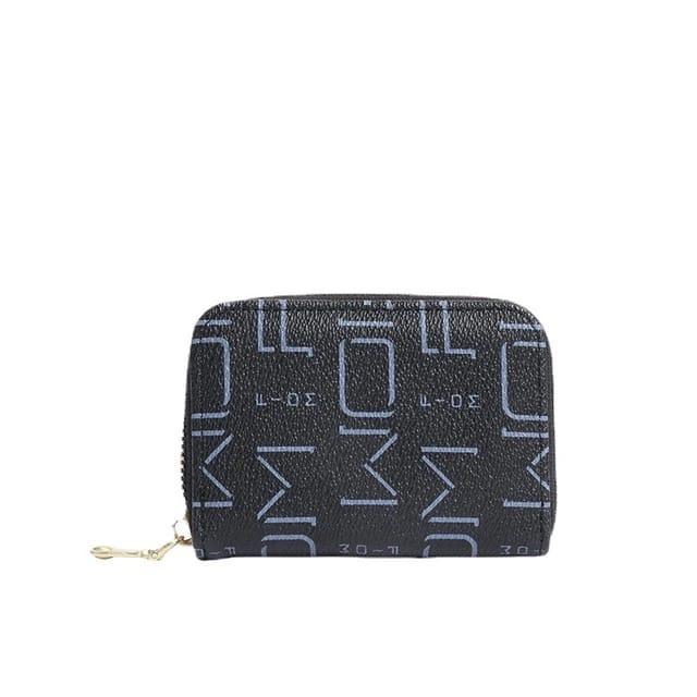 Women's Leather Printed Zipper Wallet