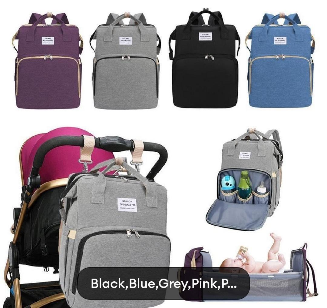 Multi Purpose Baby Bag Nylon Portable Black