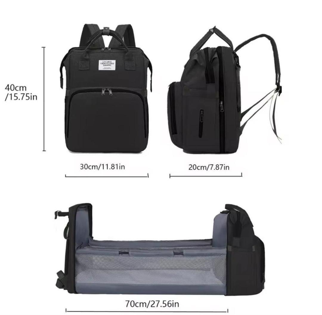 Multi Purpose Baby Bag Nylon Portable Black