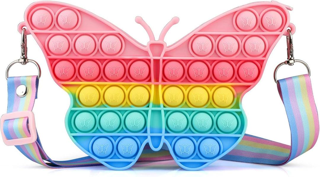 Girl's Push Pop Butterfly Crossbody Bag