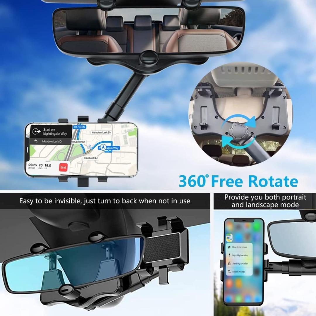 Portable Car Phone Holder - Lightweight ABS Plastic Design