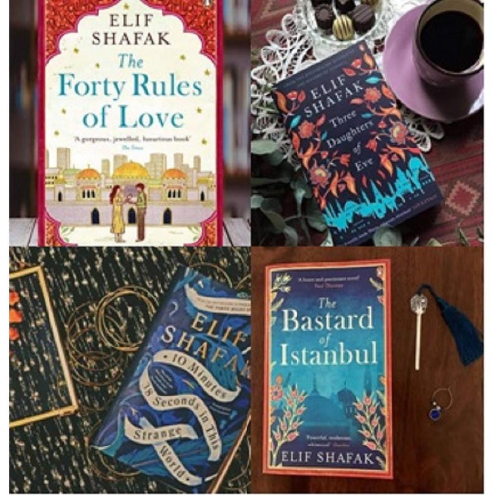 Pack Of 4 Books : The Forty Rules Of Love / The Bastard Of Intanbul / Three Daughter Of Eve / 10 Min