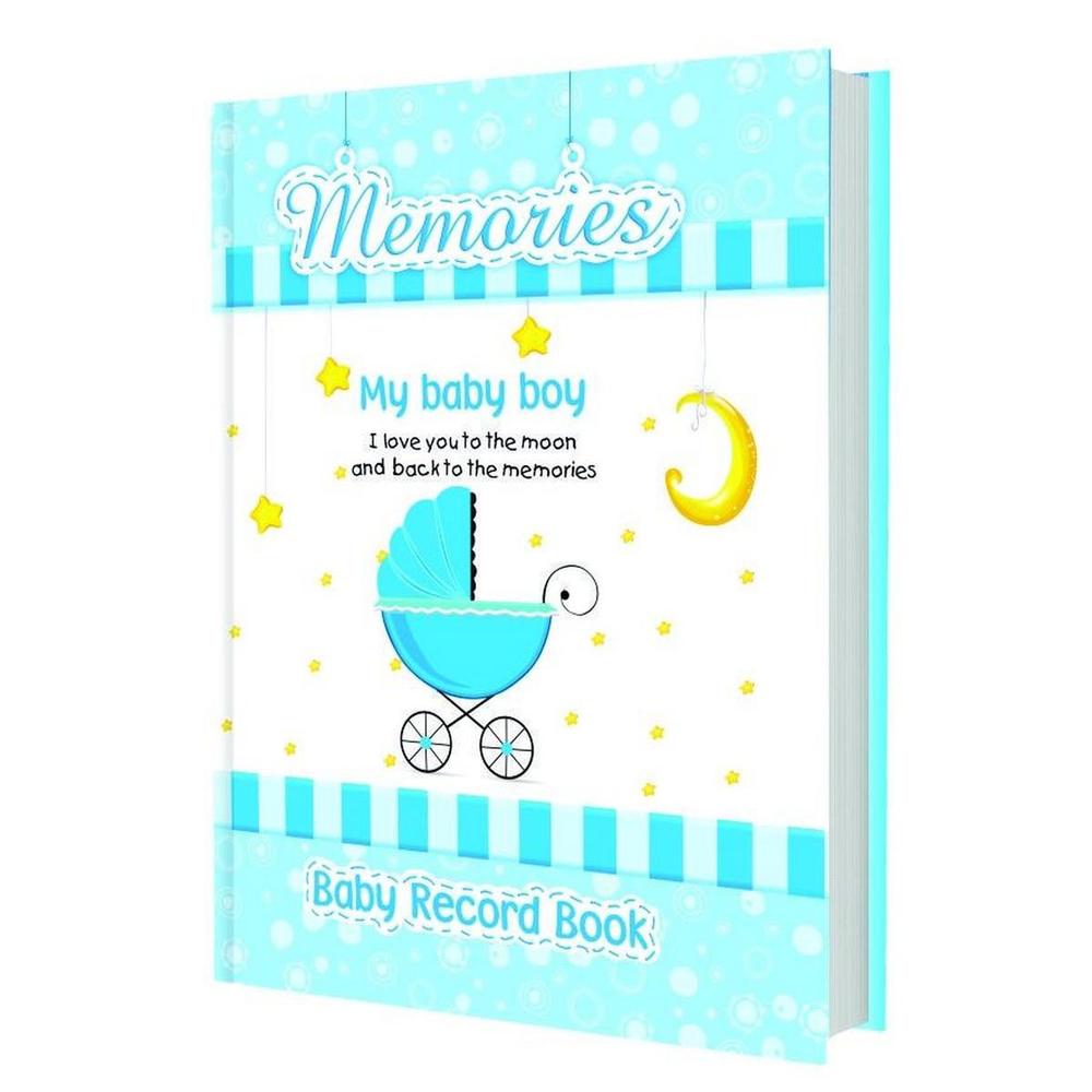Baby Boy Record Books - Memory Book For Boy - My First Picture Book (Blue)
