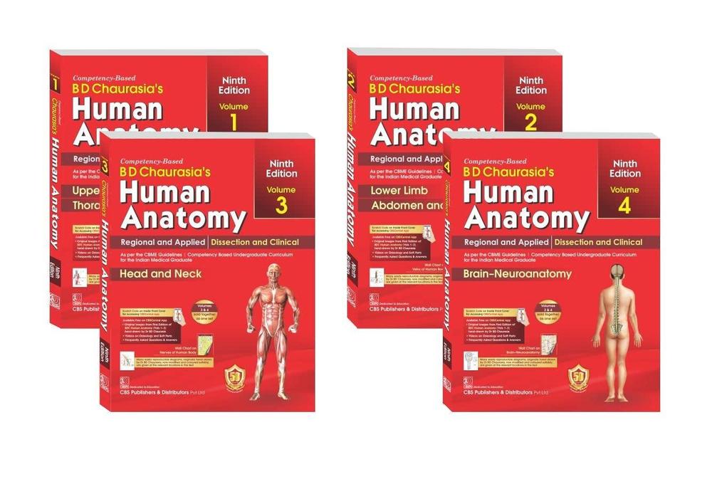 Bd Chaurasia Human Anatomy 4 Volumes 9Th Edition Ks