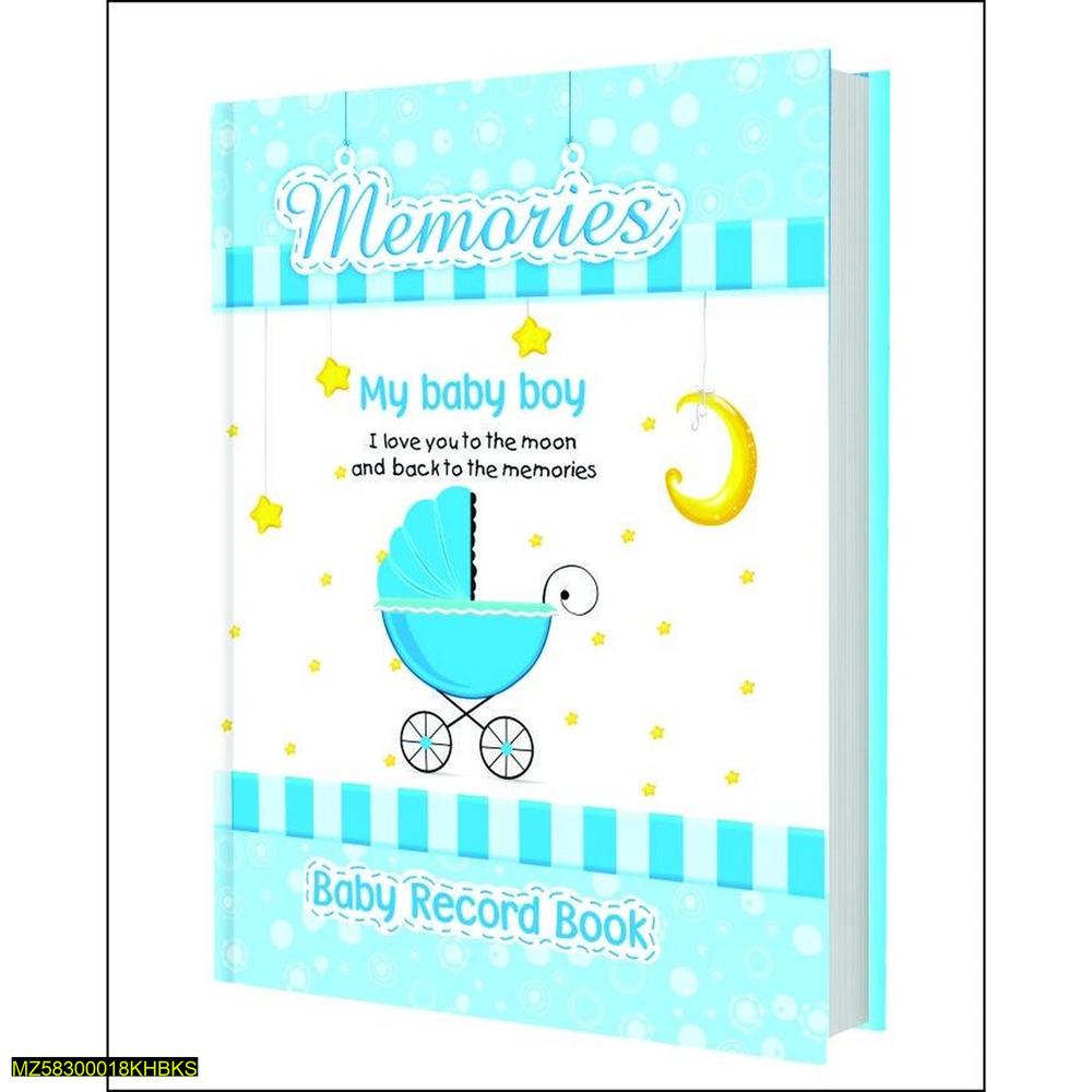Baby Boy Record Books - Memory Book For Boy - My First Picture Book (Blue)