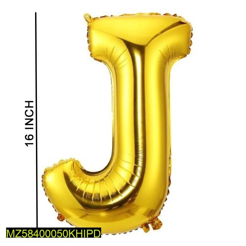 J Shape Decorative Foil Balloon