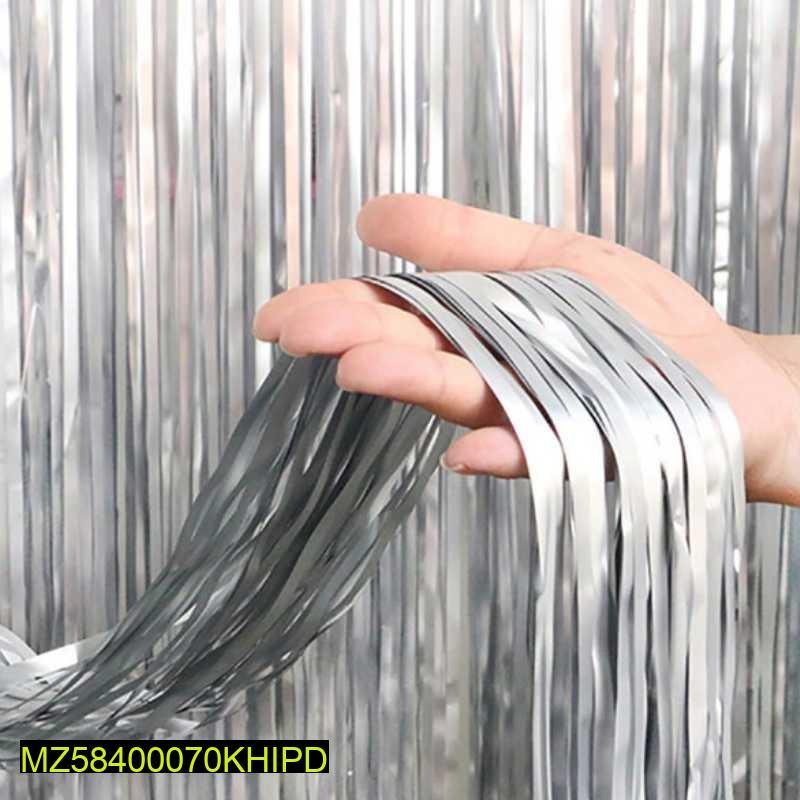 Backdrop Foil Curtain, Pack of 2 - Silver