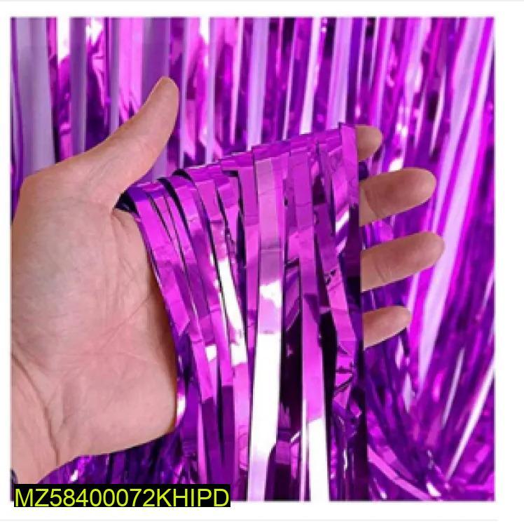 Backdrop Foil Curtain, Pack of 2 - Purple