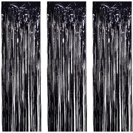 Backdrop Foil Curtain, Pack of 3 - Black