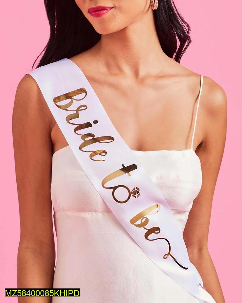 Bride To Be Sash- White