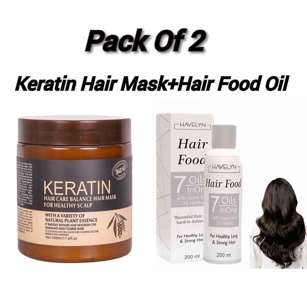 Revitalize Your Hair with 2 in 1 Hair Care Deal - 1 Pcs Hair Food & 1 Pcs Hair Mask
