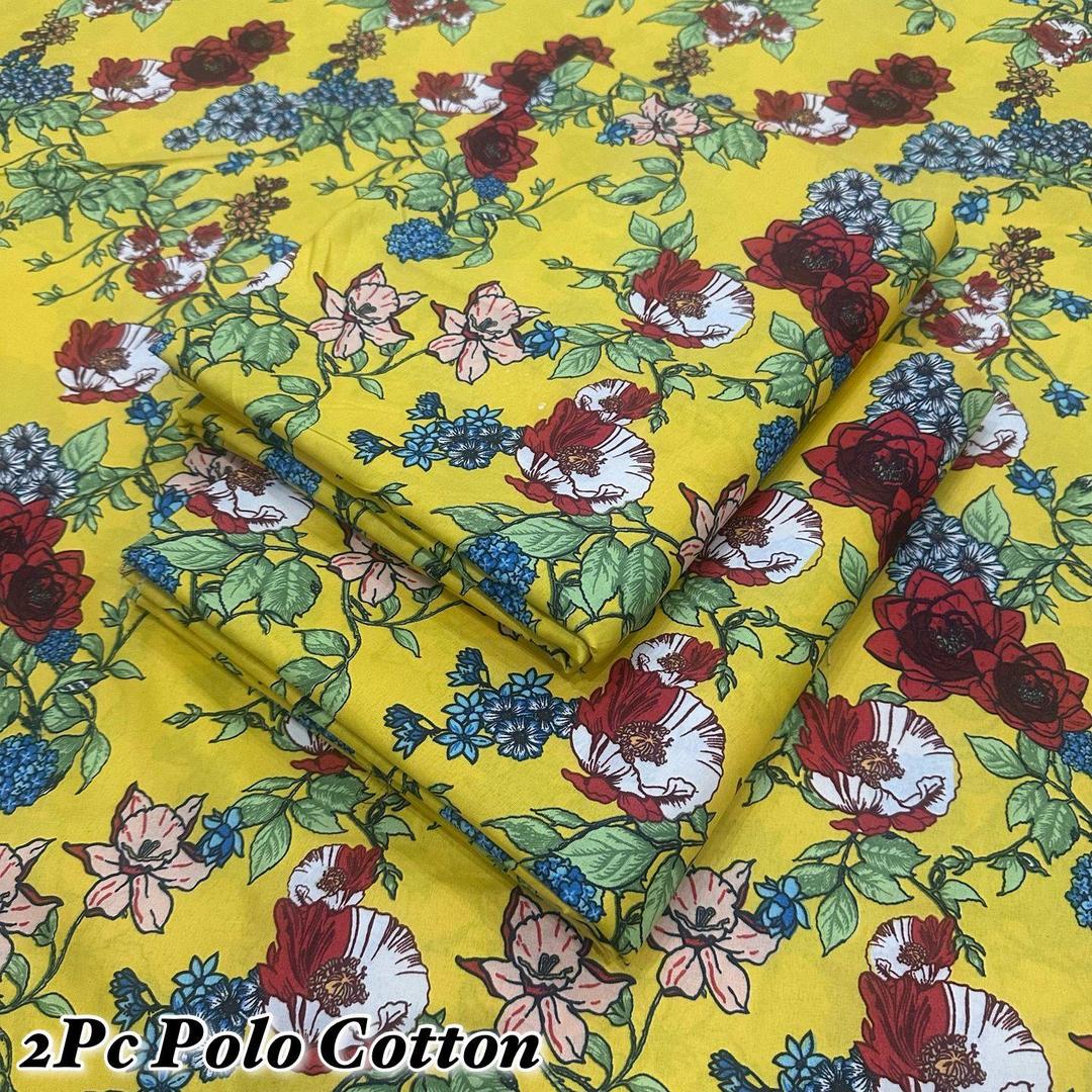 2 Pcs Women's Unstitched Printed Suit