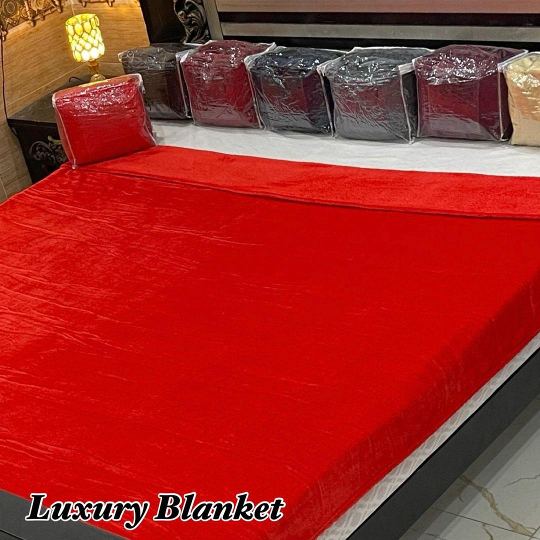 Fleece Plain Double Bed Blanket