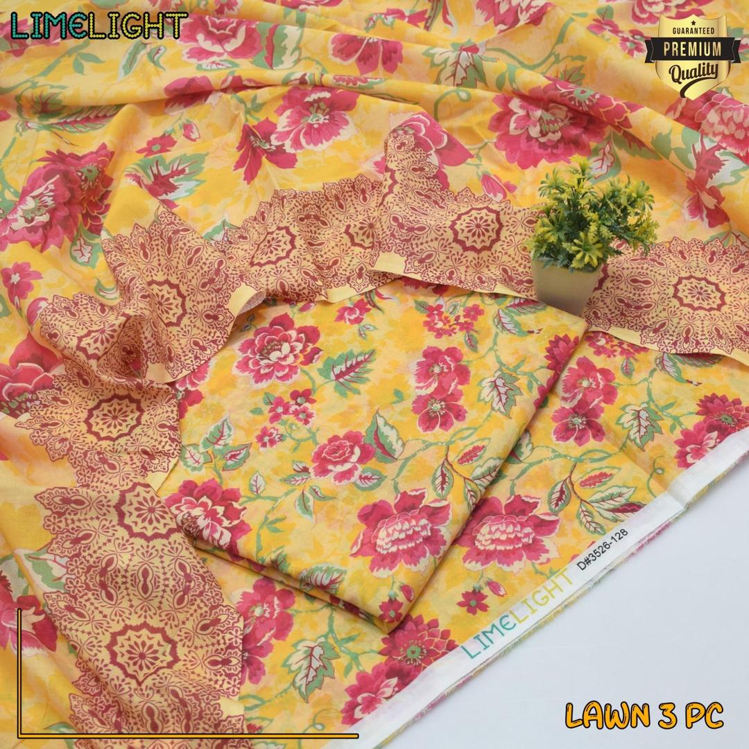 3 Pcs Women's Unstitched Digital Print Suit