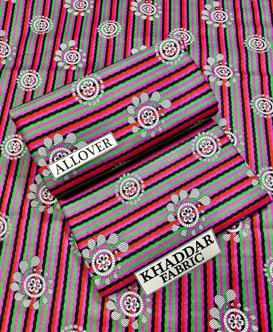 2 Pcs Women's Unstitched Khaddar Digital Print Suit