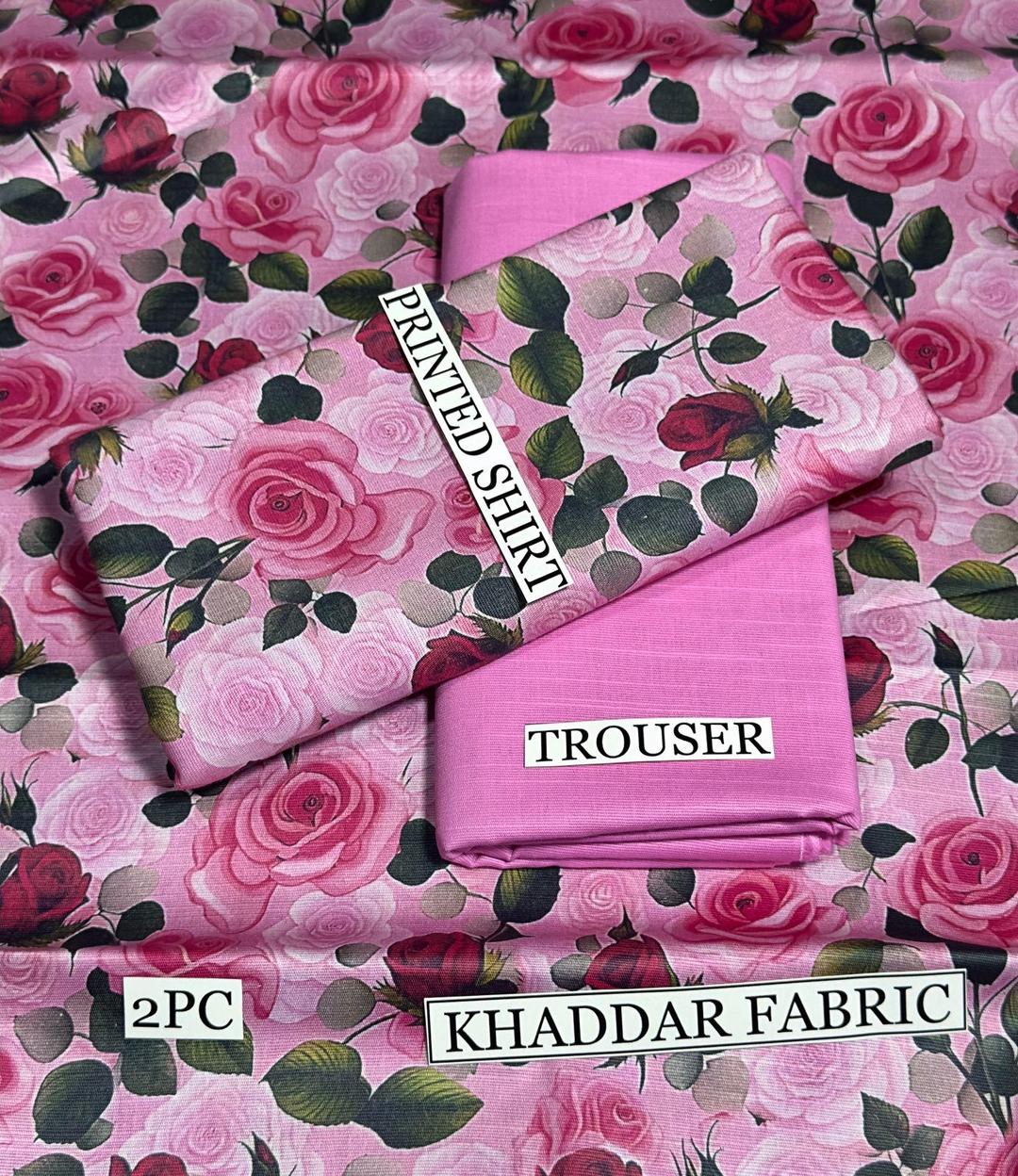 2 Pcs Women's Unstitched Khaddar Digital Print Suit