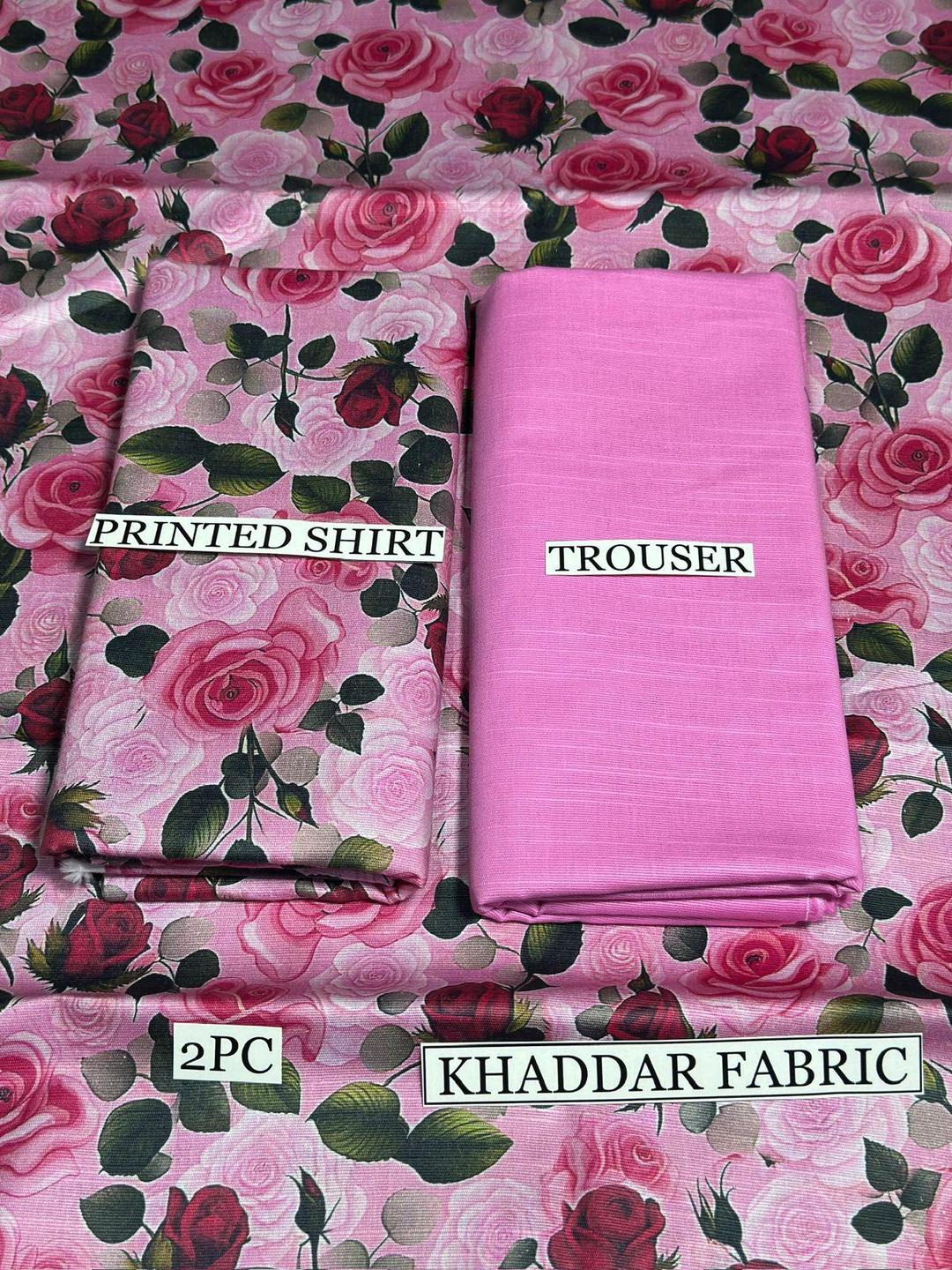 2 Pcs Women's Unstitched Khaddar Digital Print Suit