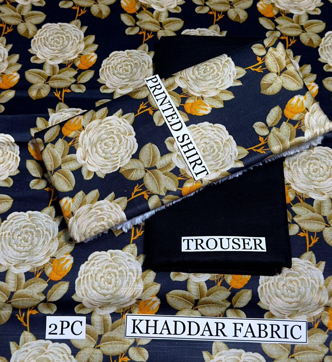 2 Pcs Women's Unstitched Khaddar Digital Print Suit