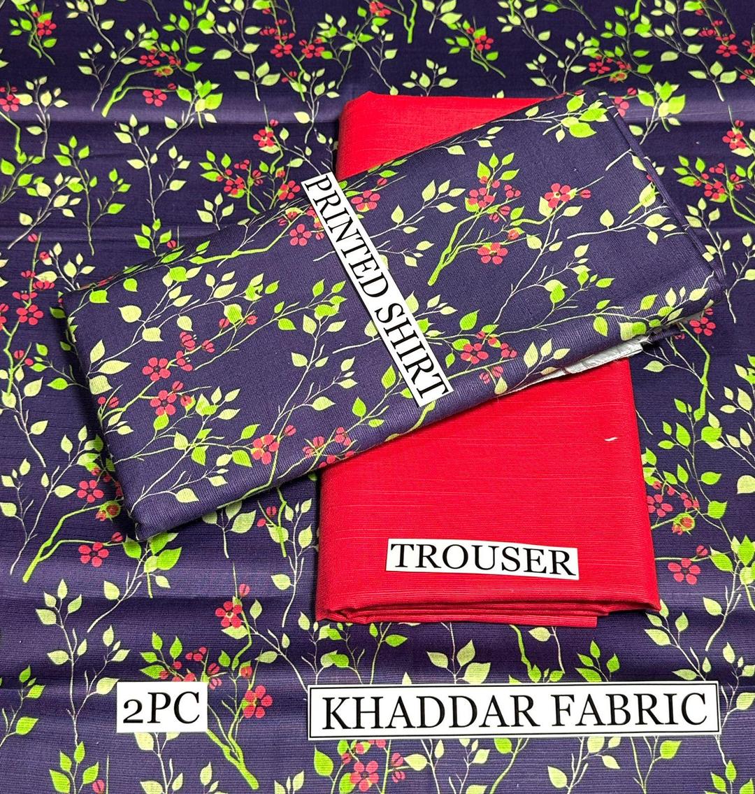 2 Pcs Women's Unstitched Khaddar Digital Print Suit