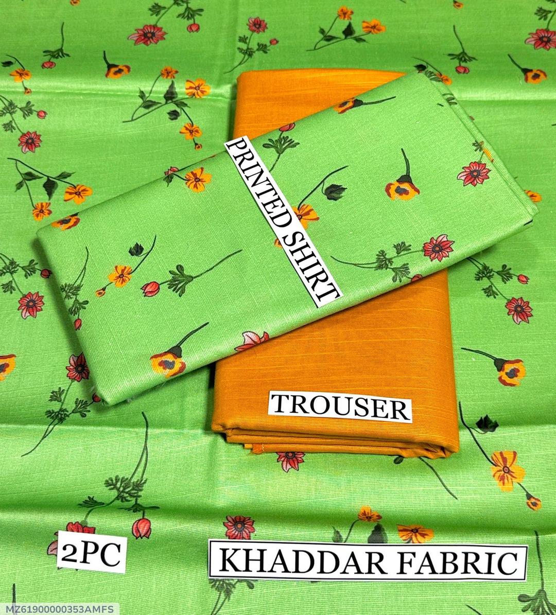 2 Pcs Women's Unstitched Khaddar Digital Print Suit