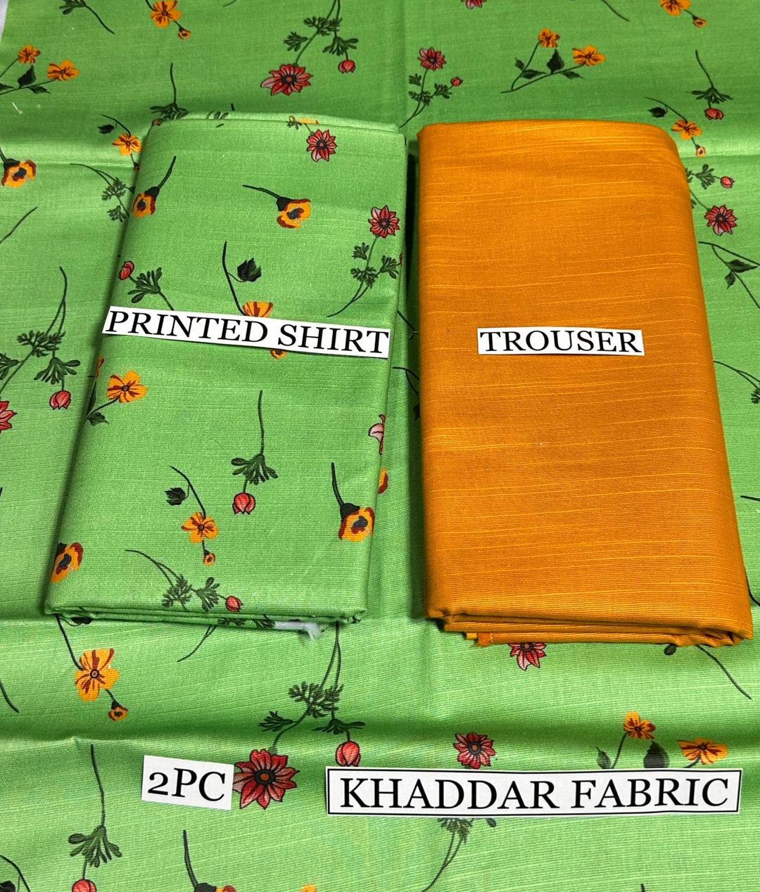 2 Pcs Women's Unstitched Khaddar Digital Print Suit