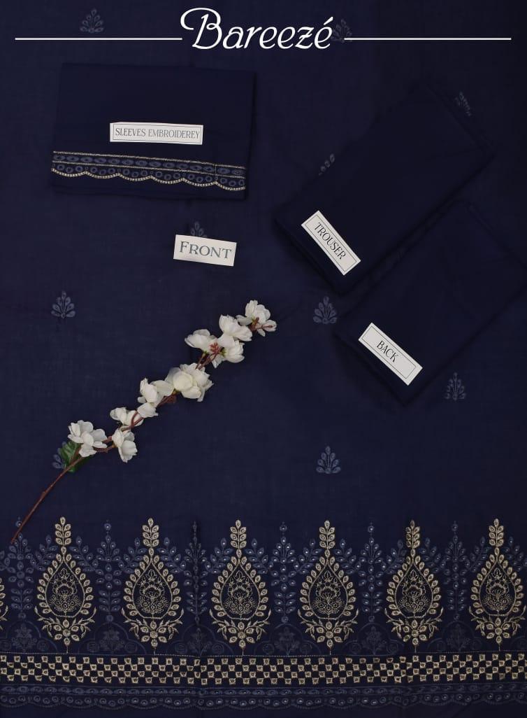 2 Pcs Women's Unstitched Chikankari Embroidered Suit