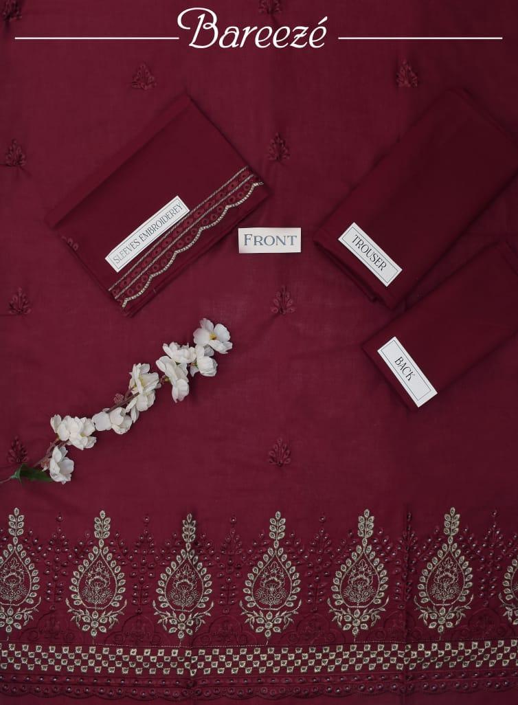 2 Pcs Women's Unstitched Chikankari Embroidered Suit