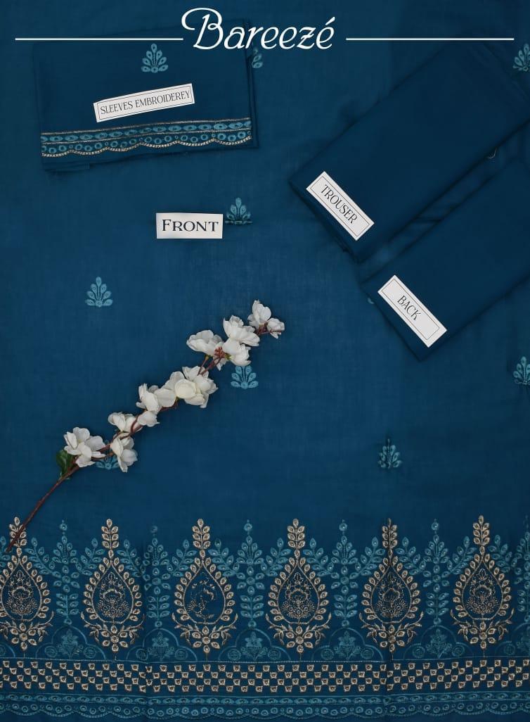 2 Pcs Women's Unstitched Chikankari Embroidered Suit