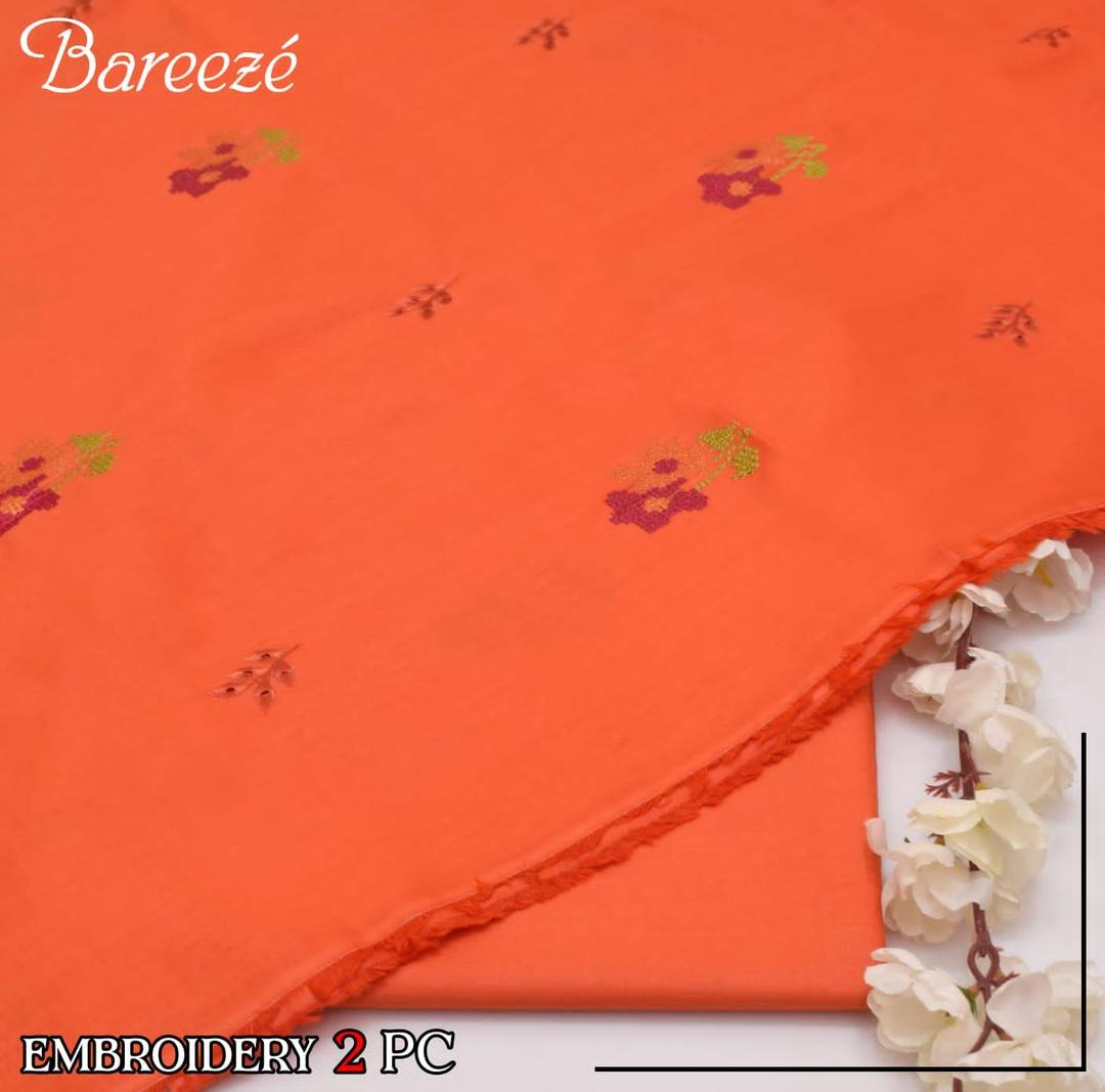 2 Pcs Women's Unstitched Embroidered Suit