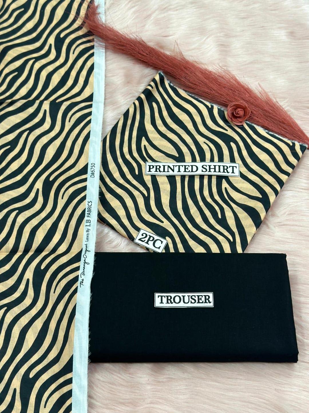 2 Pcs Women's Unstitched Digital Print Suit