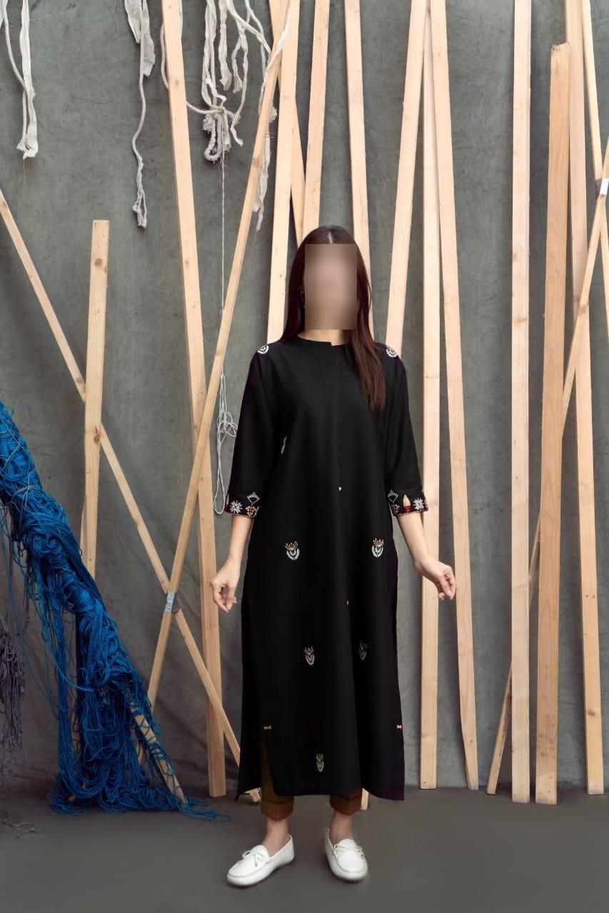 2 Pcs Women's Unstitched Embroidered Suit