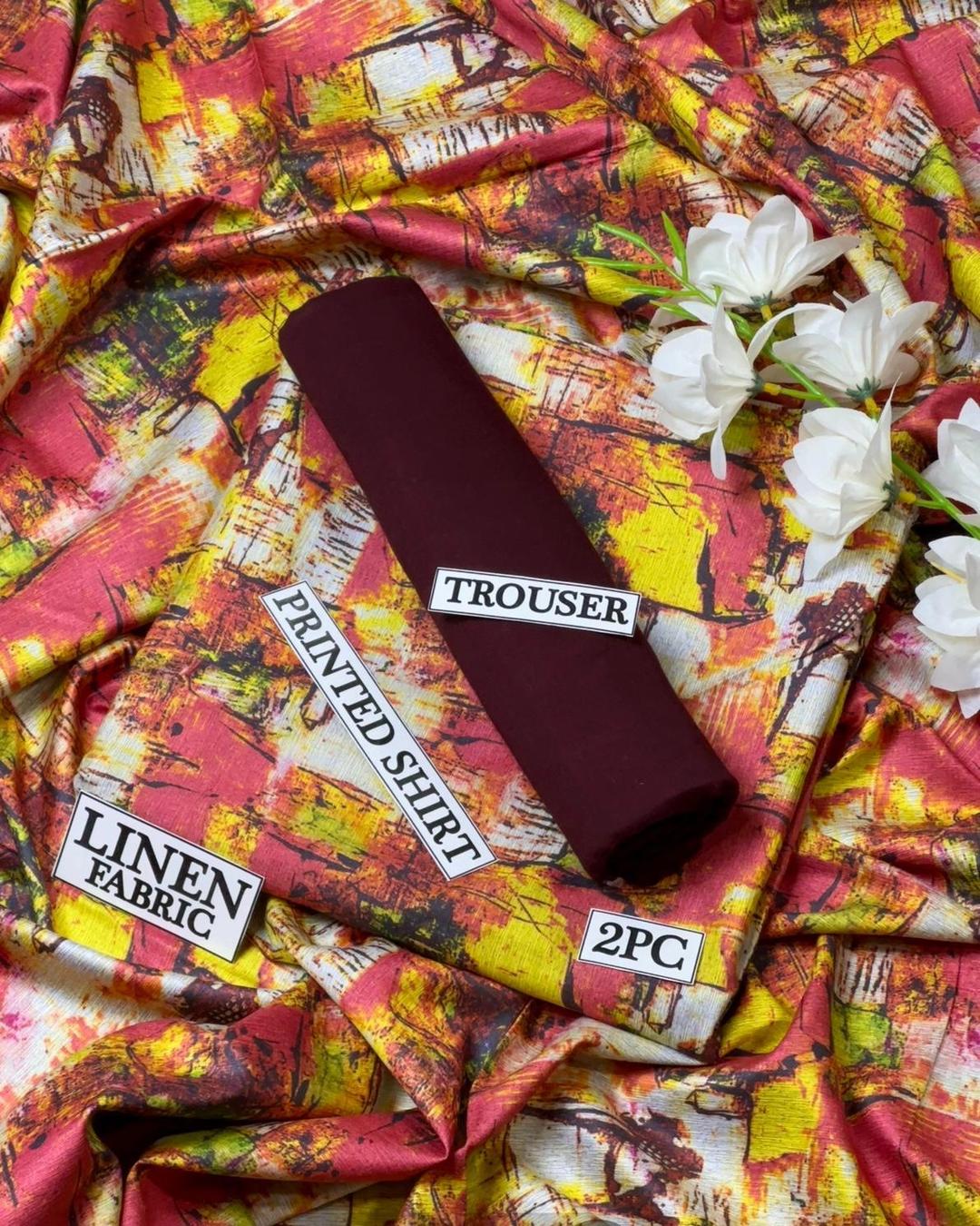 2 Pcs Women's Unstitched Digital Print Suit