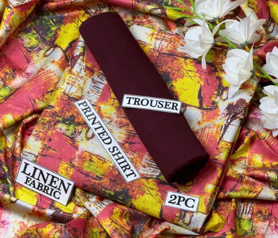 2 Pcs Women's Unstitched Digital Print Suit