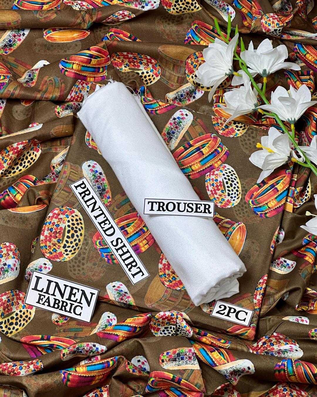 2 Pcs Women's Unstitched Digital Print Suit