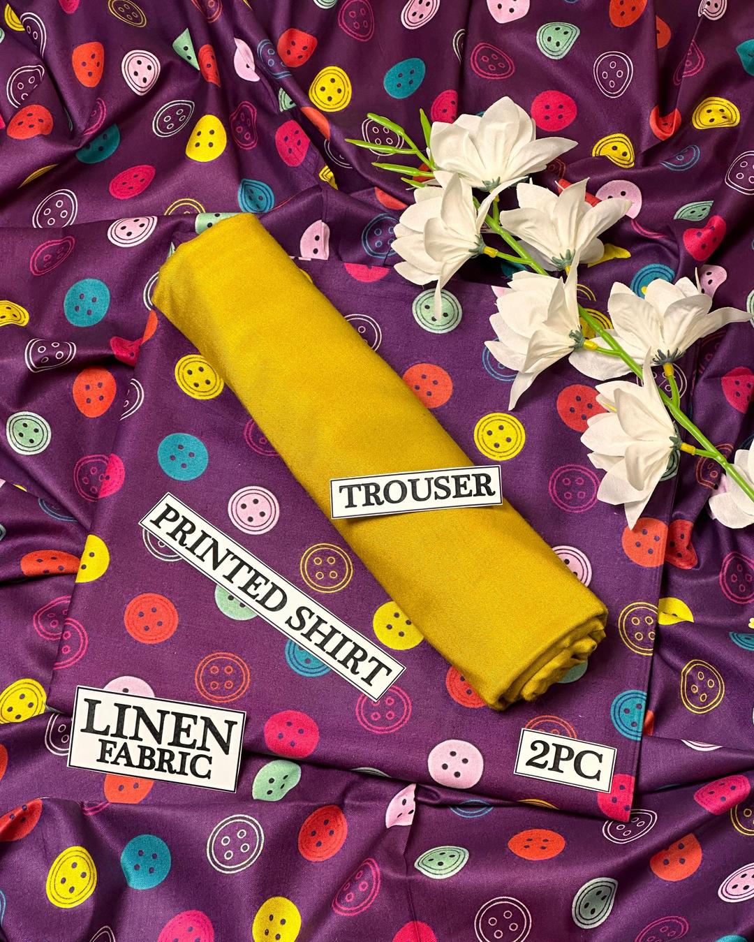 2 Pcs Women's Unstitched Digital Print Suit