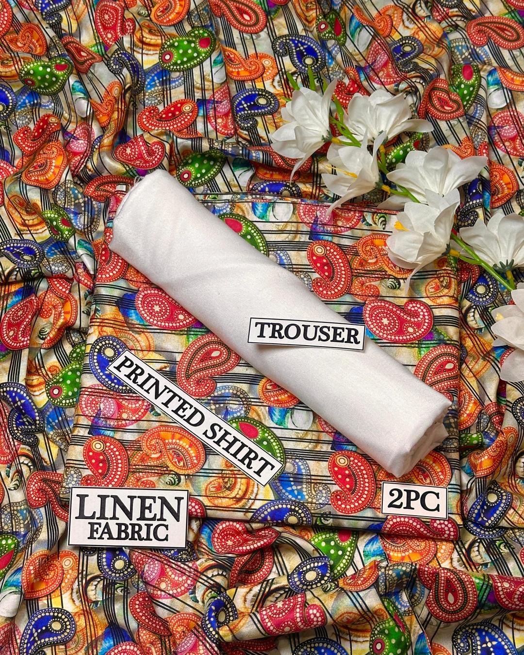 2 Pcs Women's Unstitched Digital Print Suit